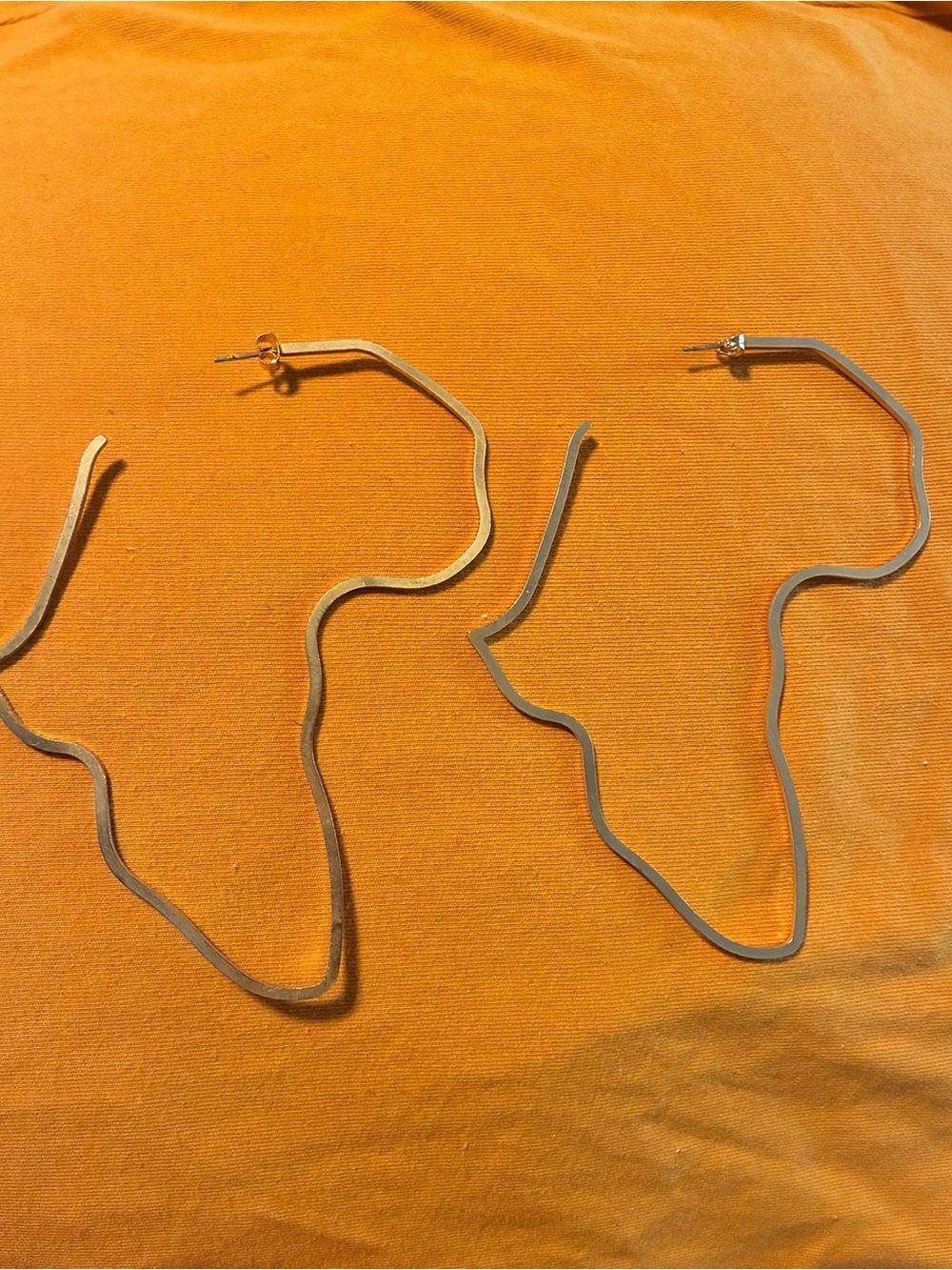 Large Africa hoop earrings